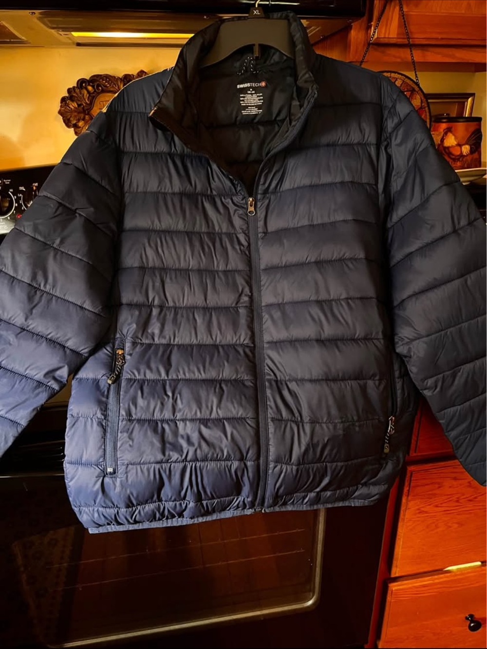 Swiss Tech Navy Quilted Puffer Jacket